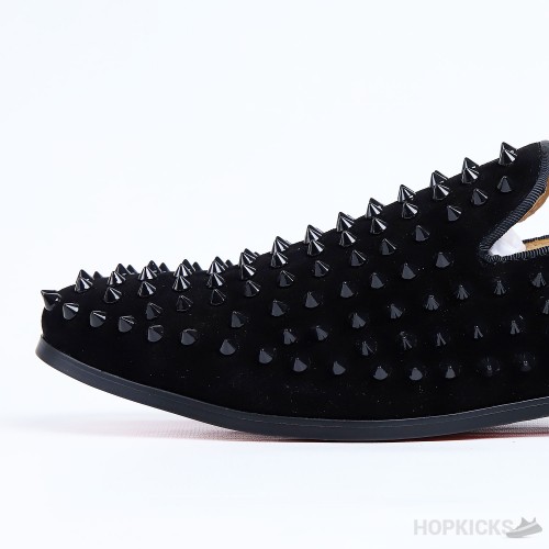 CL Black Dandelion Spikes Loafer